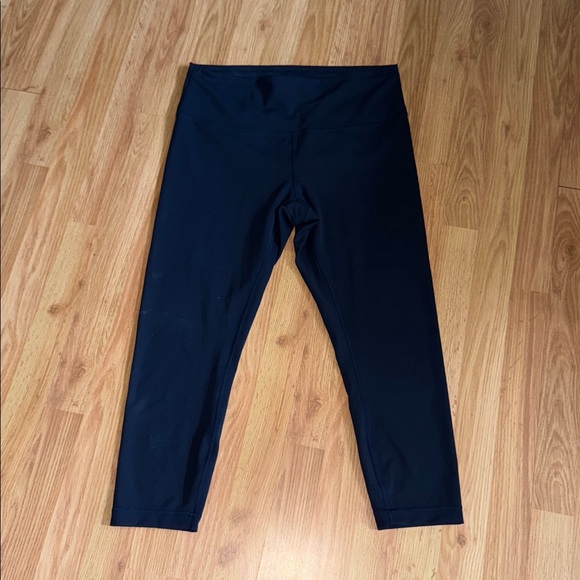 Lululemon Wunder Train High Rise Crop Leggings Size 14 True Navy - Picture 2 of 5
